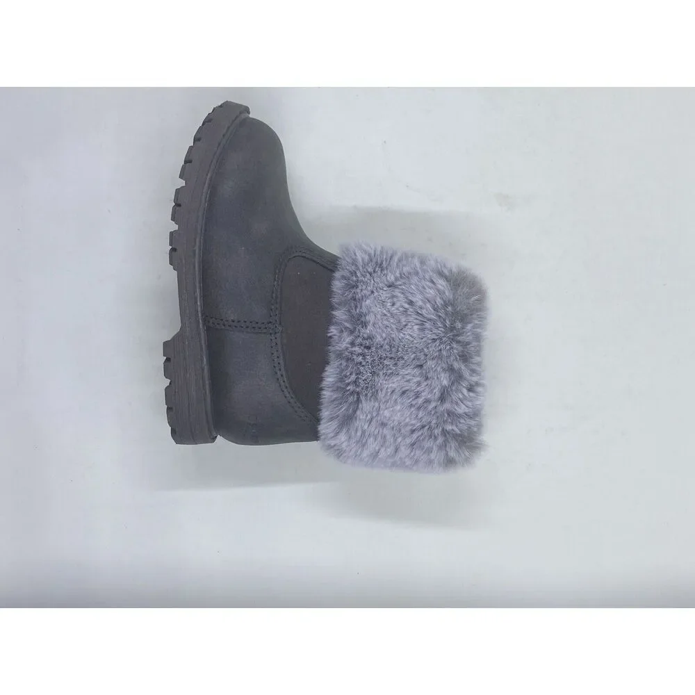 OSH KOSH-Toddler Girl Boots Size 5 toddler BROWN AND GREY FAUX FUR